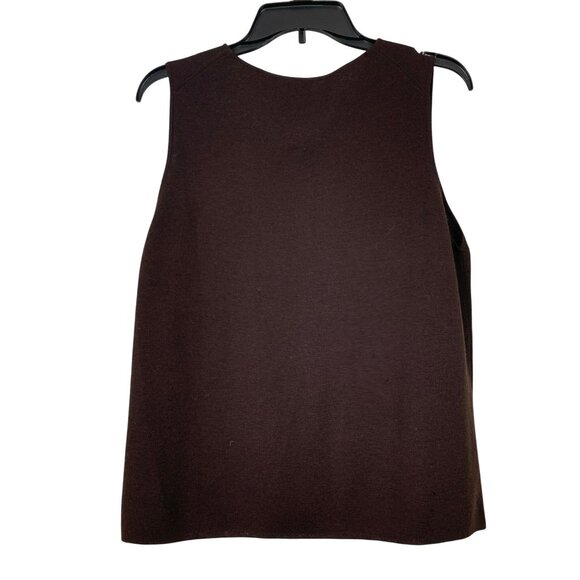 Eileen Fisher Womens Brown Wool Sleeveless Top M/L READ - Picture 6 of 11